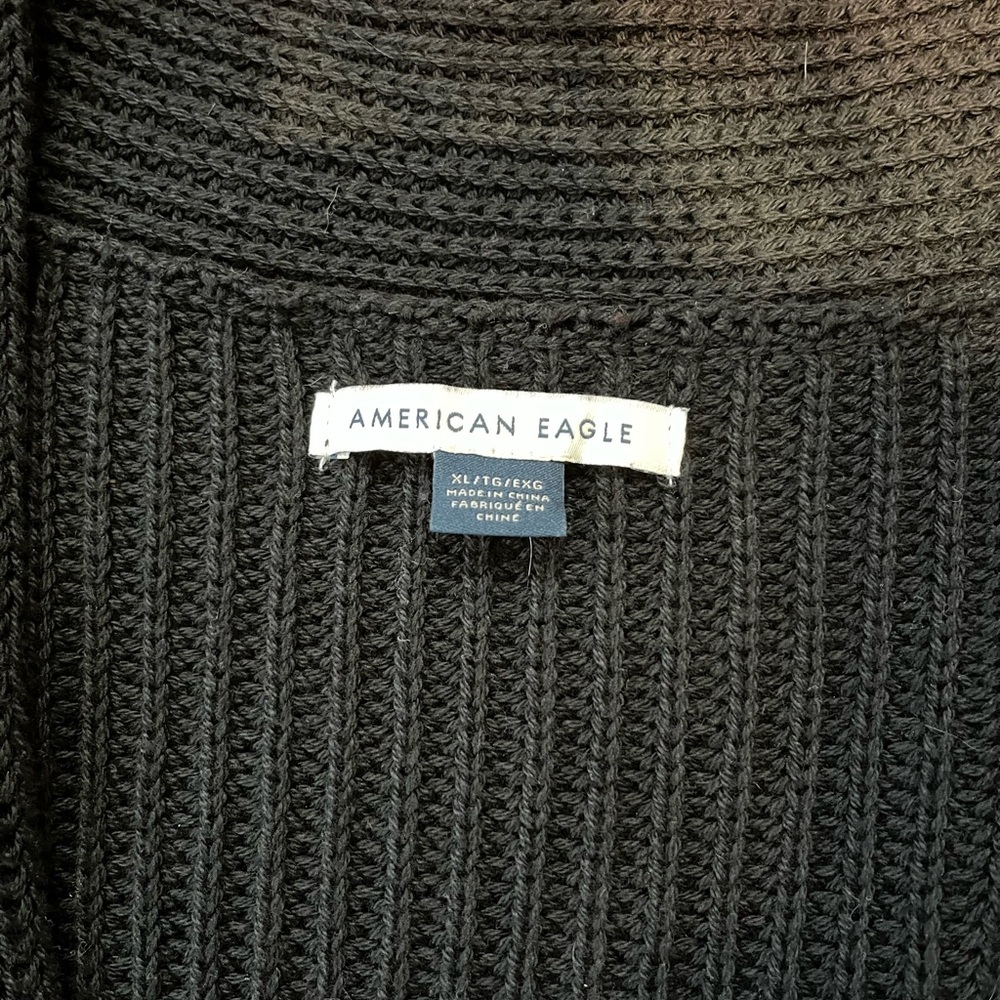 AE Open Front Shaker-Stitch Cardigan - Picture 4 of 7